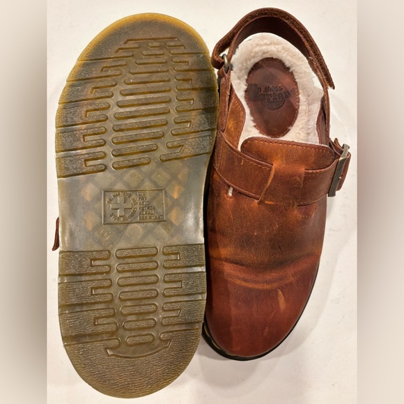 Dr. Martens Men's size 10 Jorge ll Faux Fur Lined Slingback Clog - Brown - Picture 6 of 8